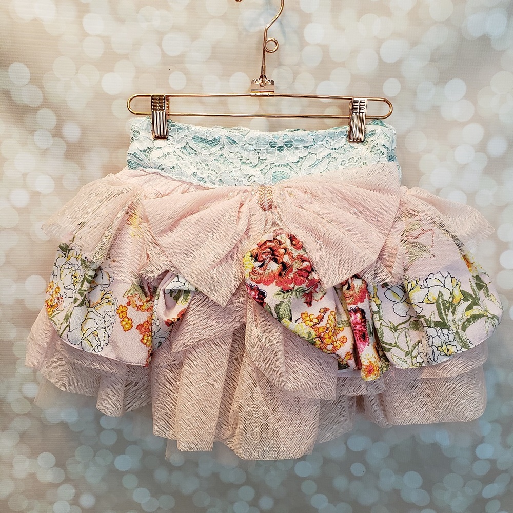 Peach Mint Tea Mini Tutu Skirt